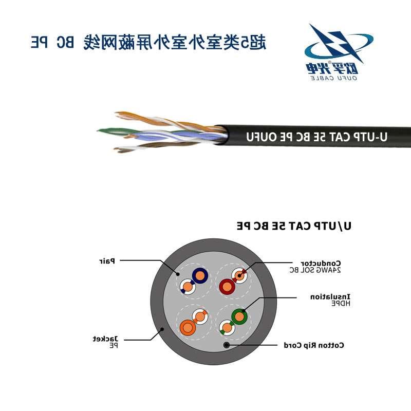 迪庆藏族自治州U/UTP超5类4对非屏蔽室外电缆(23AWG)