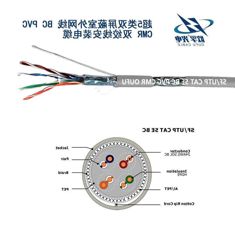 迪庆藏族自治州SF/UTP超五类4对双屏蔽电缆(24AWG)